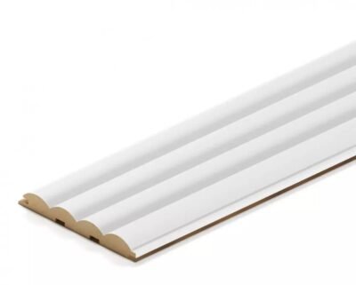 DOGA 3D ONDA IN MDF WHITE MIS. 115X12X2750 MM