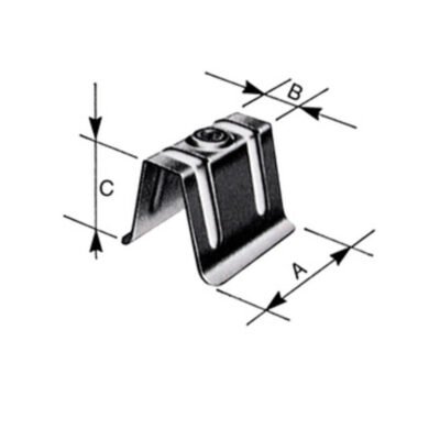 BS CAPPELLOTTO IN LAMIERA ZINC 50X15X40 MM 10 PZ