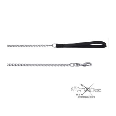 ZOOV GUINZAGLIO NYLON CM.120 NERO C/CATENA