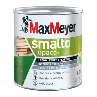 MAX SMALTO ALLACQUA POLIURETANICO OPACO LT.0,750 NERO