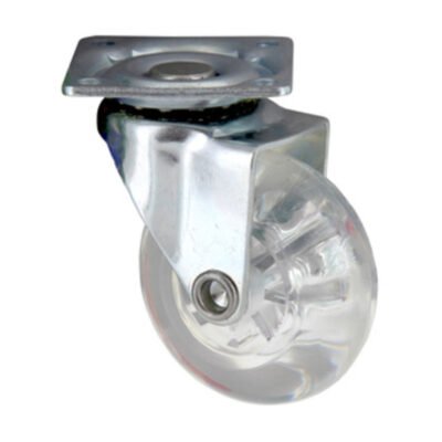 RUOTA MOBILE D 50 MM PIASTRA TRASPARENTE*