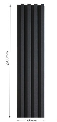 Doga in WPC 16,8x290 cm Nero opaco - immagine 2