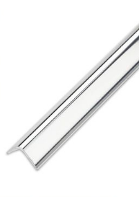 Profilo angolare protettivo in alluminio – 1x1x250 cm Argento lucido - immagine 2