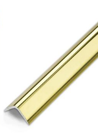 Profilo angolare protettivo in alluminio – 2x2x250 cm Oro lucido - immagine 2