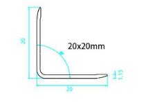 Profilo angolare protettivo in alluminio – 2x2x250 cm Nero opaco - immagine 3