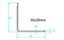 Profilo angolare protettivo in alluminio – 3x3x250 cm Argento lucido - immagine 3