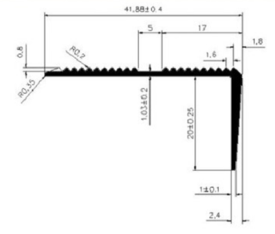 Profilo Terminale in Alluminio per Scale – 250 cm Oro Lucido - immagine 3