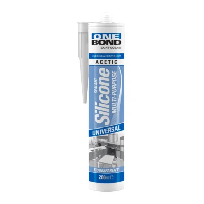 SILICONE SIGILLANTE MULTIUSO ACETICO UNIVERSALE TRASPARENTE 280 ML. ONE BOND