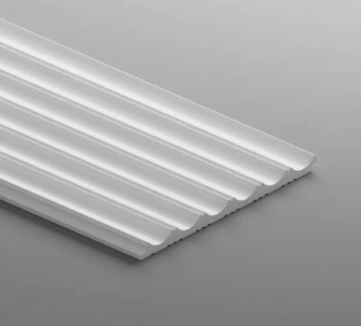JC638 ARD  - Doga in duro polimero listellato 193 x 12 x 2800 mm bianco liscio