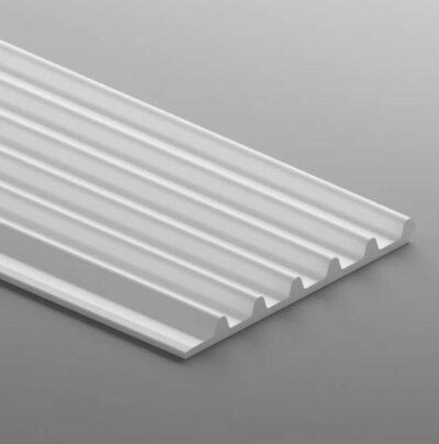 JC635 ARD  - Doga in duro polimero listellato 193x 15 x 2800 mm bianco liscio
