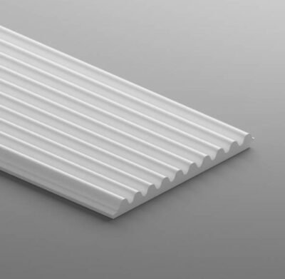 JC637 ARD  - Doga in duro polimero listellato 193 x 15 x 2800 mm bianco liscio